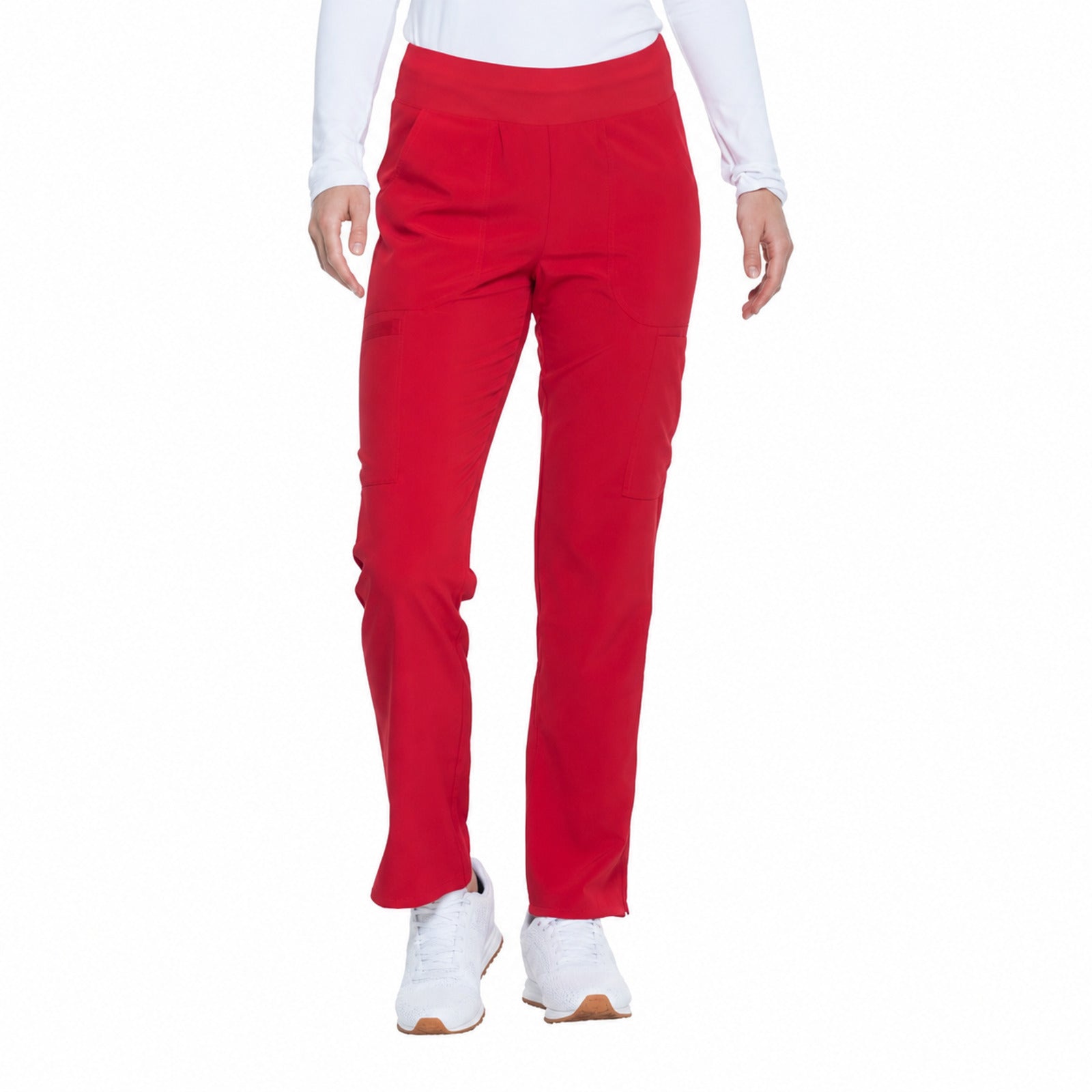 Pantalón quirúrgico Dickies DK005 EDS Essentials mujer rojo, vista frontal | color:rojo
