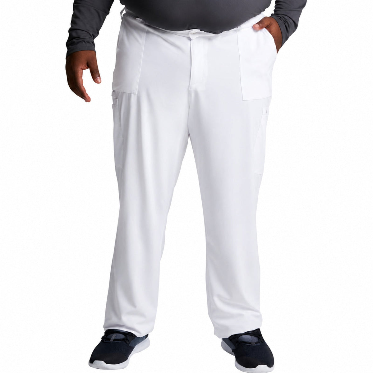 Pantalón quirúrgico Dickies DK015 EDS Essentials hombre blanco, vista frontal | color:blanco