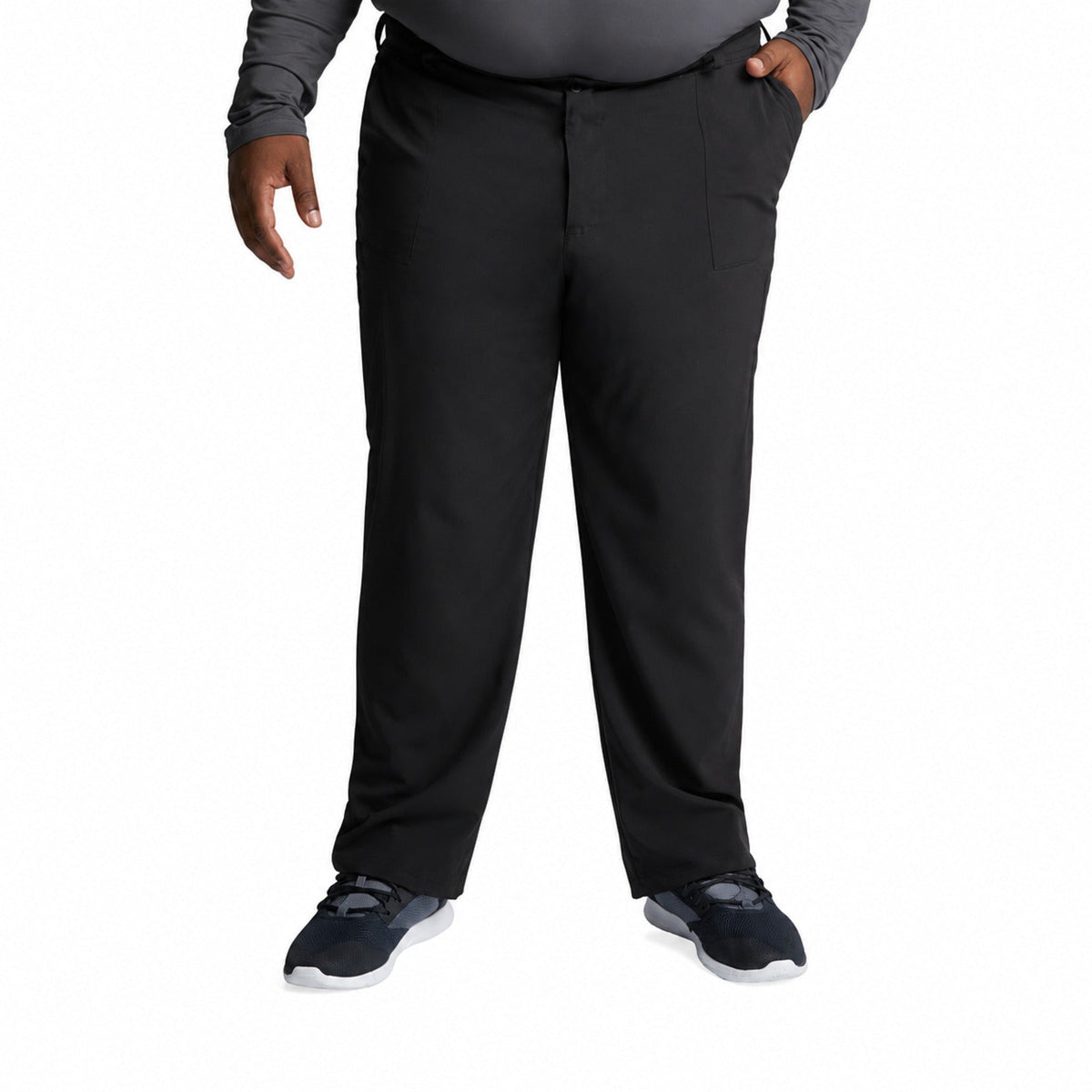 Pantalón quirúrgico Dickies DK015 EDS Essentials hombre negro, vista frontal | color:negro