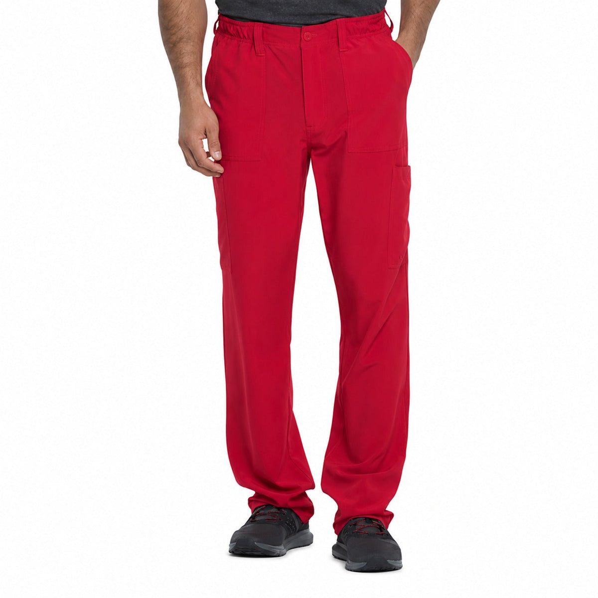 Pantalón quirúrgico Dickies DK015 EDS Essentials hombre rojo, vista frontal | color:rojo