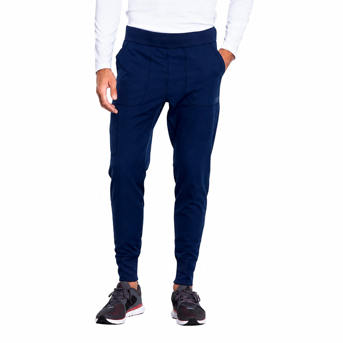 Pantalón quirúrgico jogger Dickies DK040 Dynamix hombre Azul Marino, vista frontal | color:azul-marino