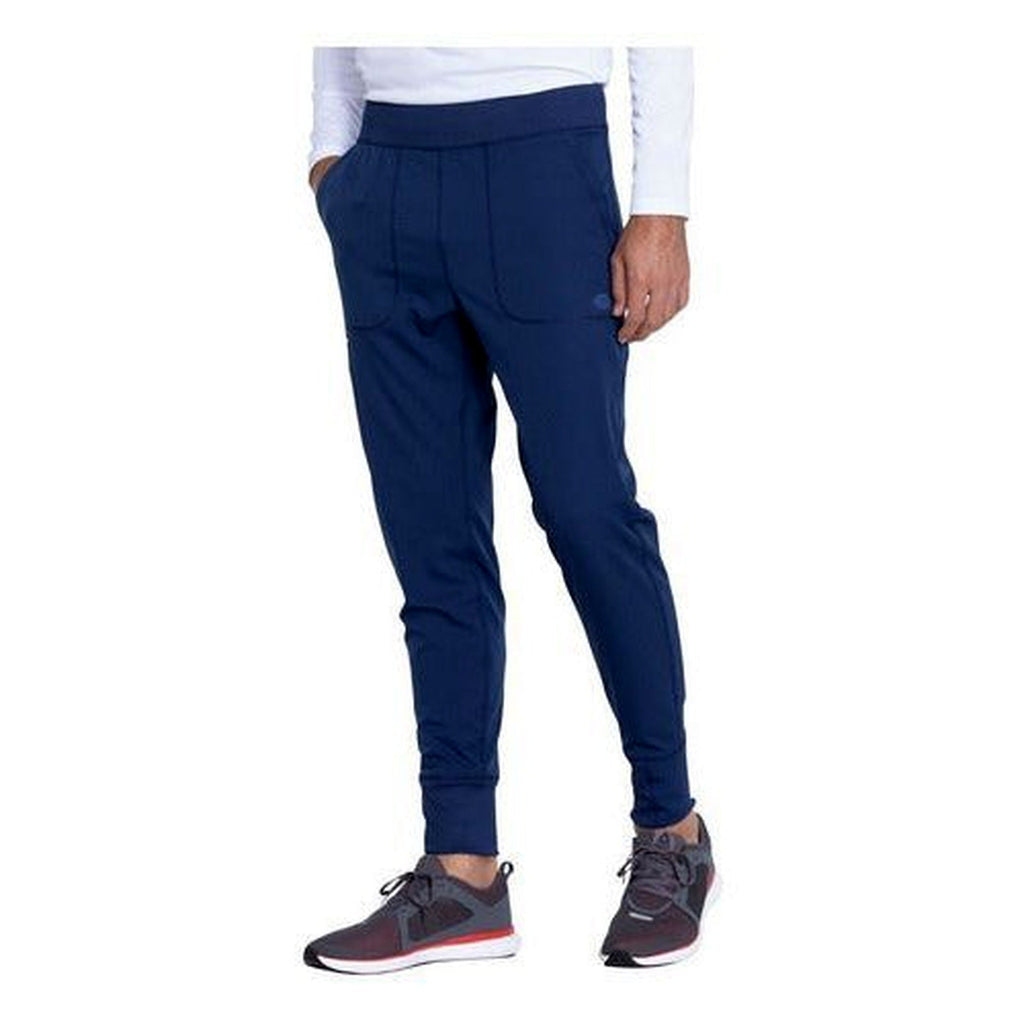 Pantalón quirúrgico jogger Dickies DK040 Dynamix hombre Azul Marino, vista tres cuartos
