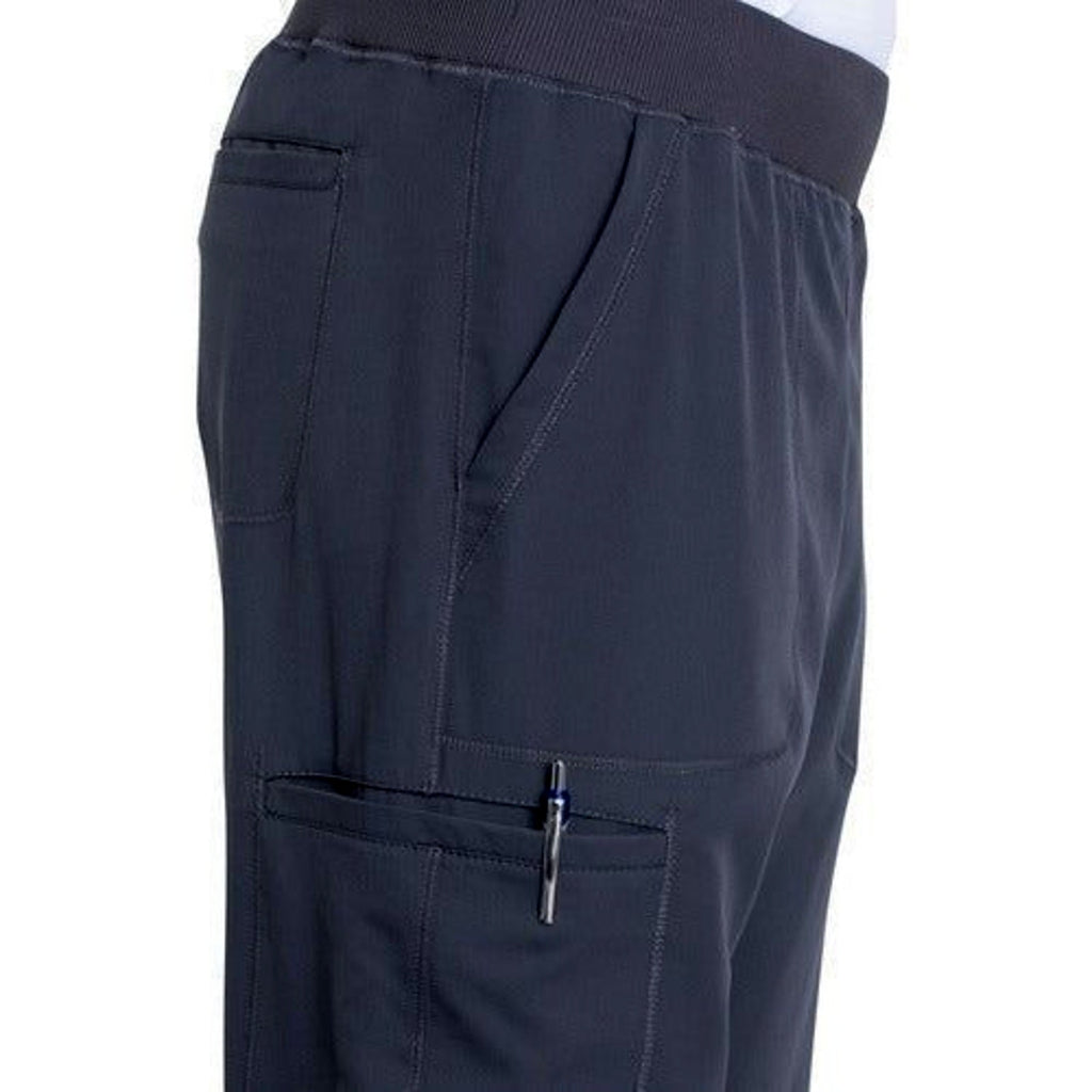 Pantalón quirúrgico jogger Dickies DK040 Dynamix hombre talla extra Gris Oxford, detalle de bolsillo