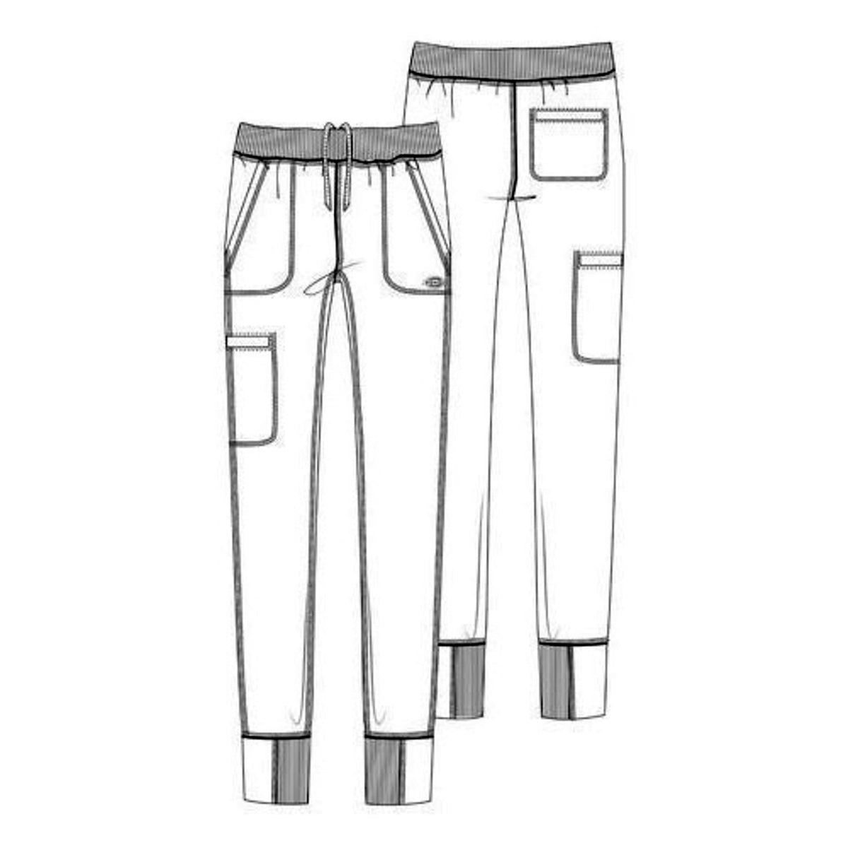 Pantalón quirúrgico jogger Dickies DK040 Dynamix hombre talla extra Gris Oxford, ficha técnica | color:gris-oxford