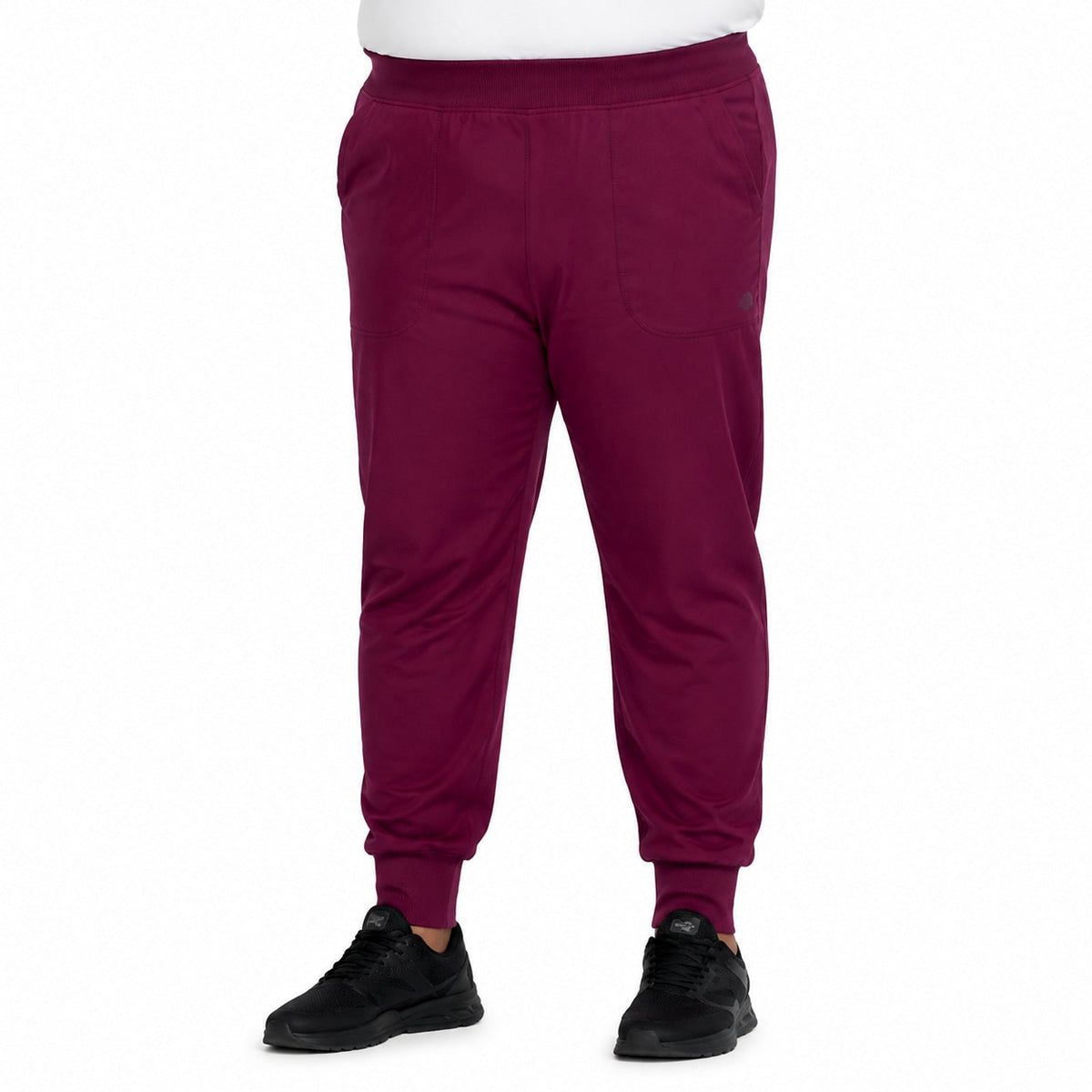 Pantalón quirúrgico jogger Dickies DK040 Dynamix hombre talla extra Vino, vista frontal | color:vino