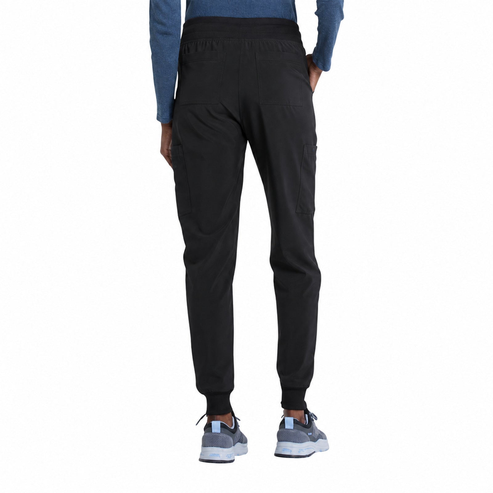 Pantalón quirúrgico jogger Dickies DK065 EDS Essentials mujer Negro, vista trasera | color:negro