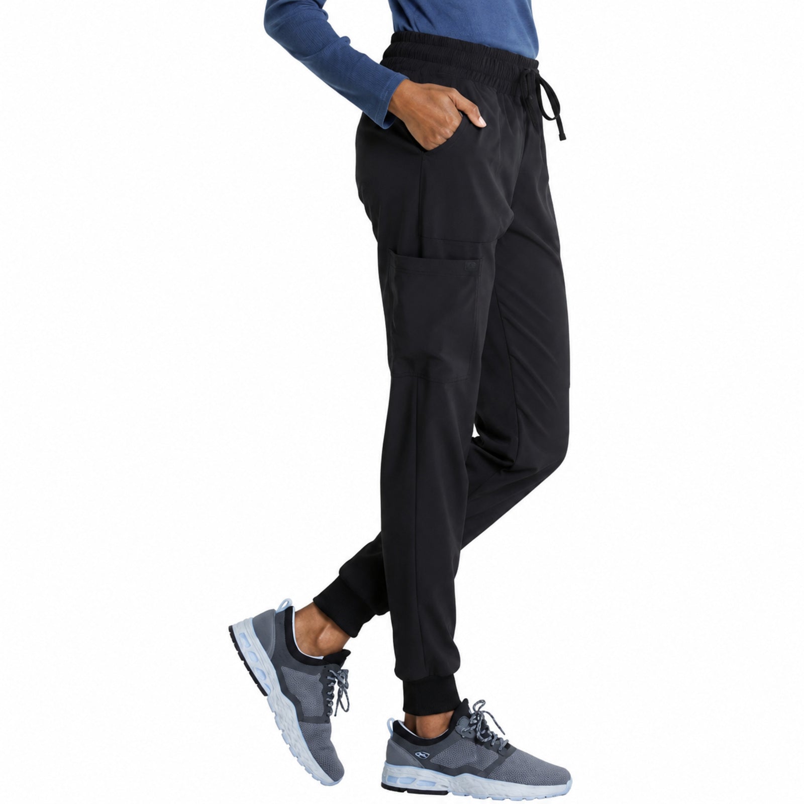 Pantalón quirúrgico jogger Dickies DK065 EDS Essentials mujer Negro, vista tres cuartos | color:negro