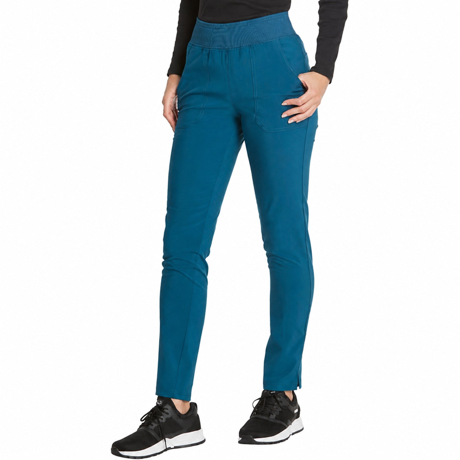Pantalón quirúrgico Dickies DK090 mujer Azul Caribe, frente tres cuartos | color:azul-caribe