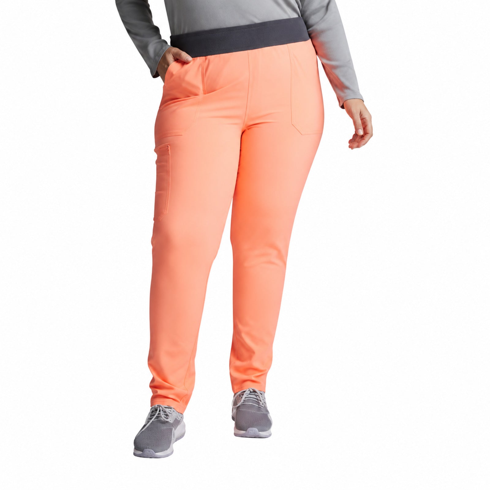 Pantalón quirúrgico Dickies DK090 mujer Coral Claro, frente tres cuartos | color:coral-claro