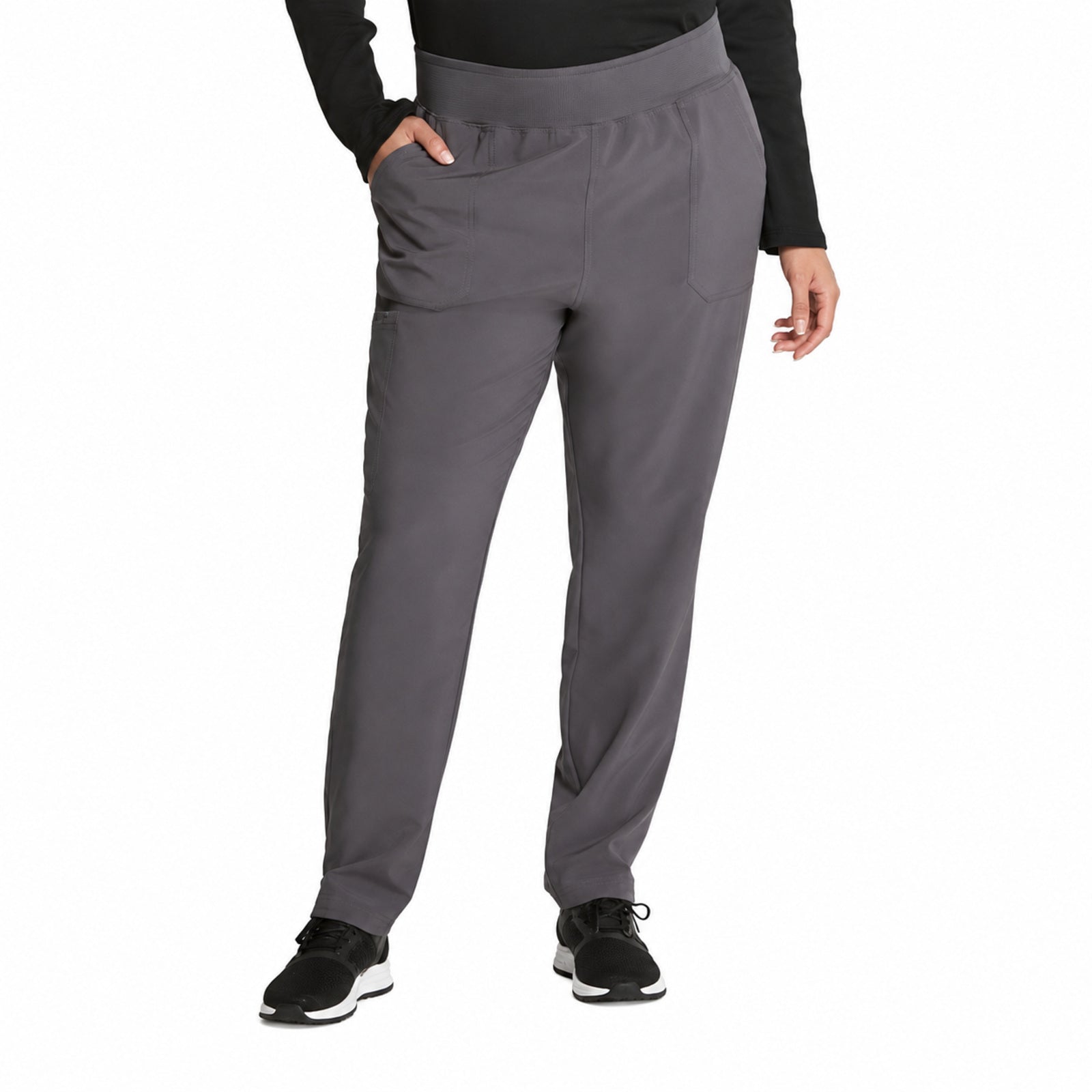 Pantalón quirúrgico Dickies DK090 mujer Gris Oxford, frente tres cuartos | color:gris-oxford