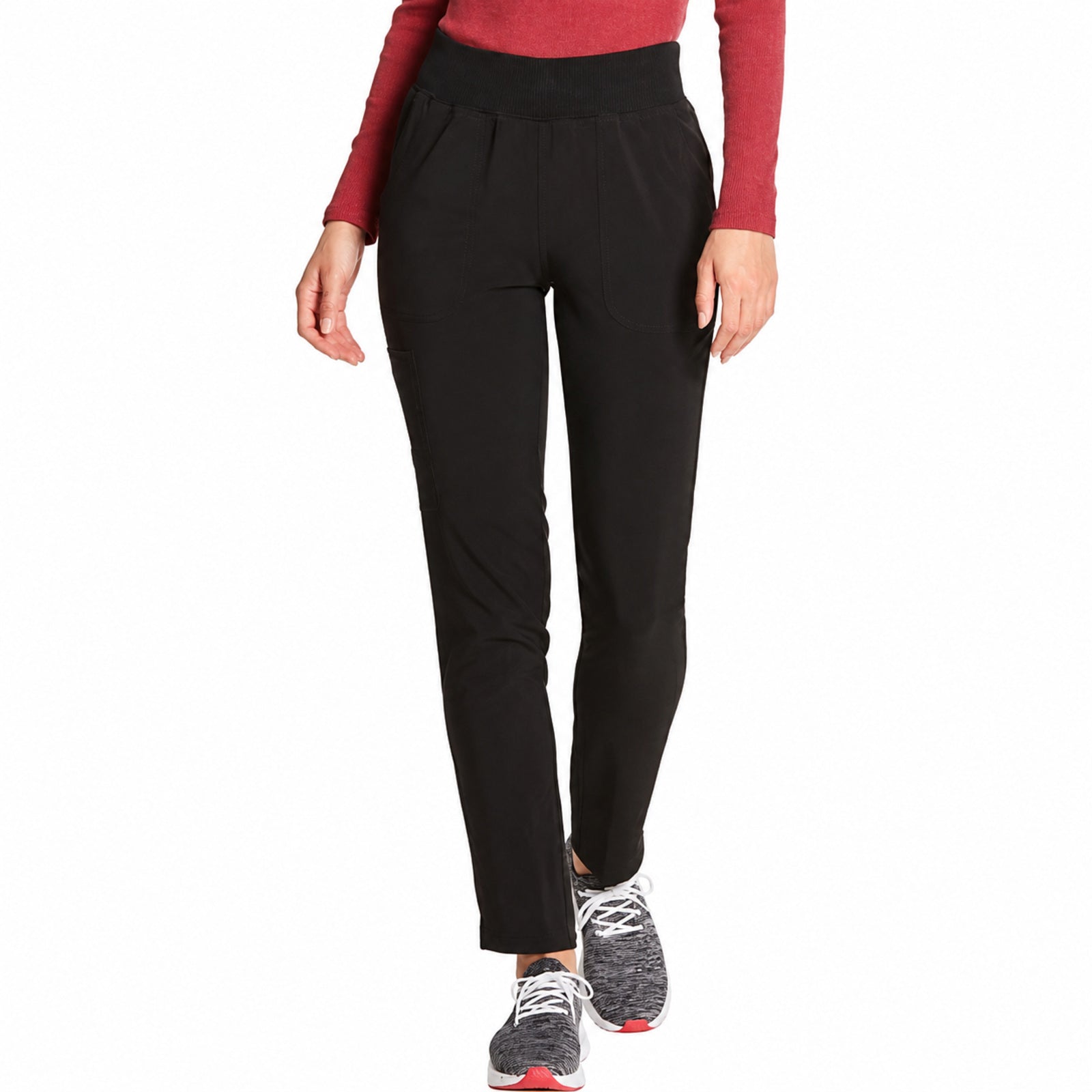 Pantalón quirúrgico Dickies DK090 mujer Negro, frente caminando | color:negro