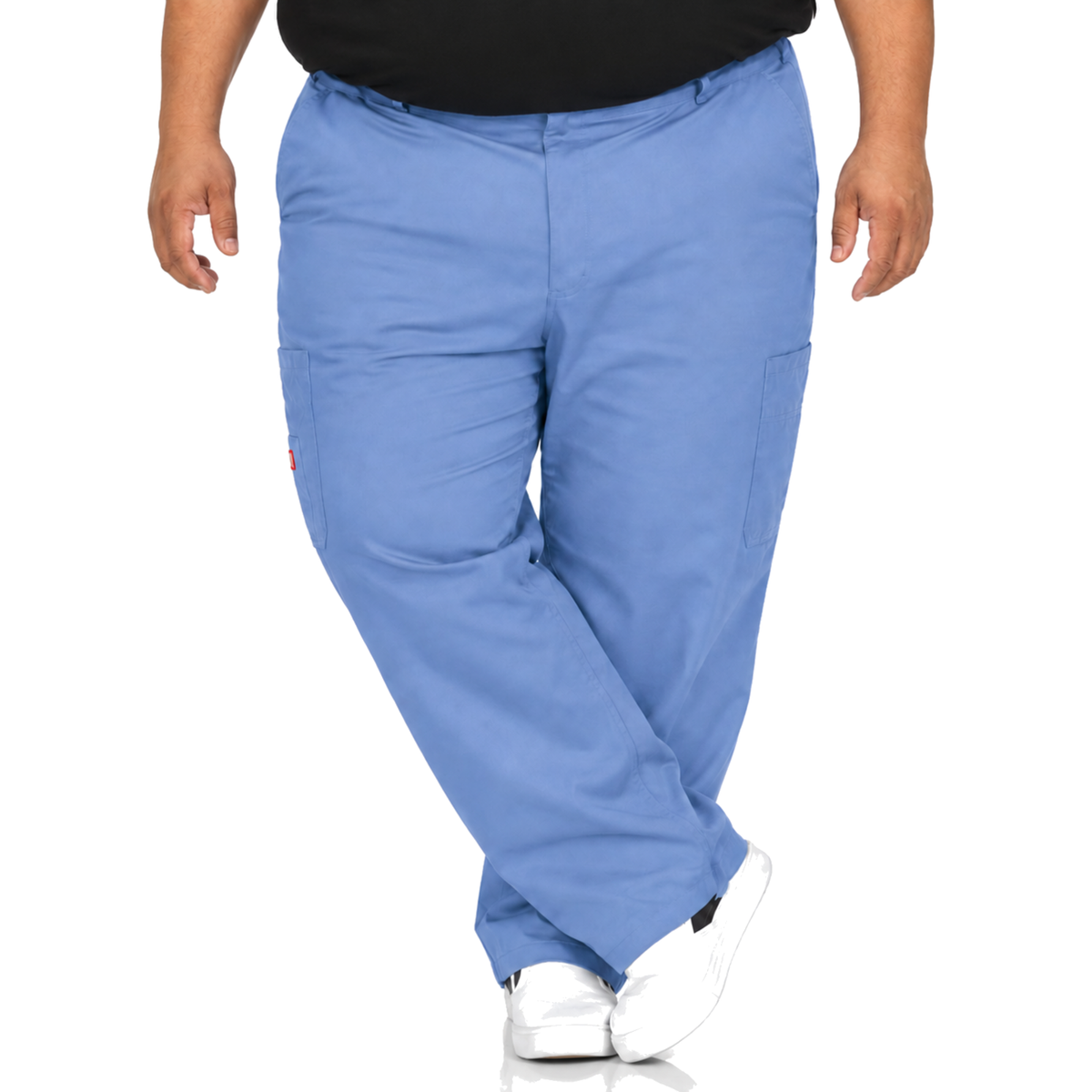 Pantalón quirúrgico Dickies DK110 para hombre talla extra Azul Cielo, vista frontal | color:azul-cielo