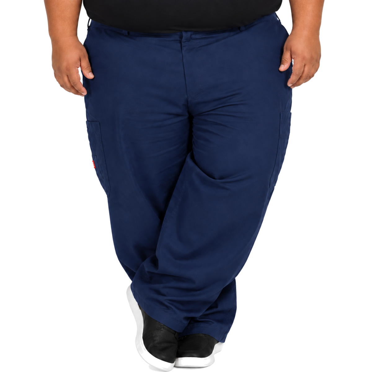 Pantalón quirúrgico Dickies DK110 para hombre talla extra Azul Marino, vista frontal | color:azul-marino