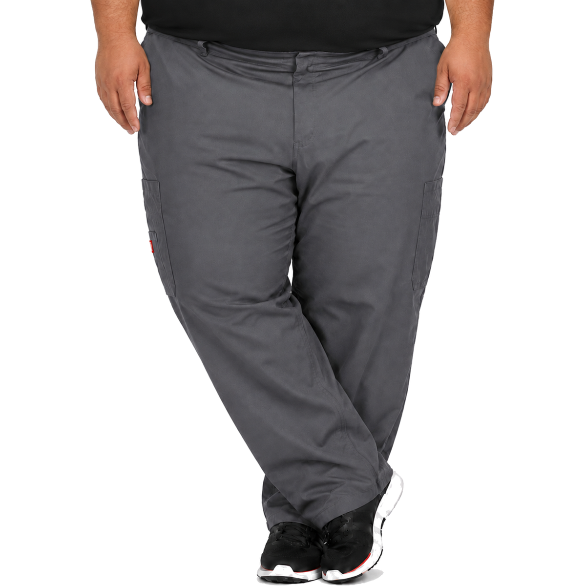 Pantalón quirúrgico Dickies DK110 para hombre talla extra Gris Oxford, vista frontal | color:gris-oxford