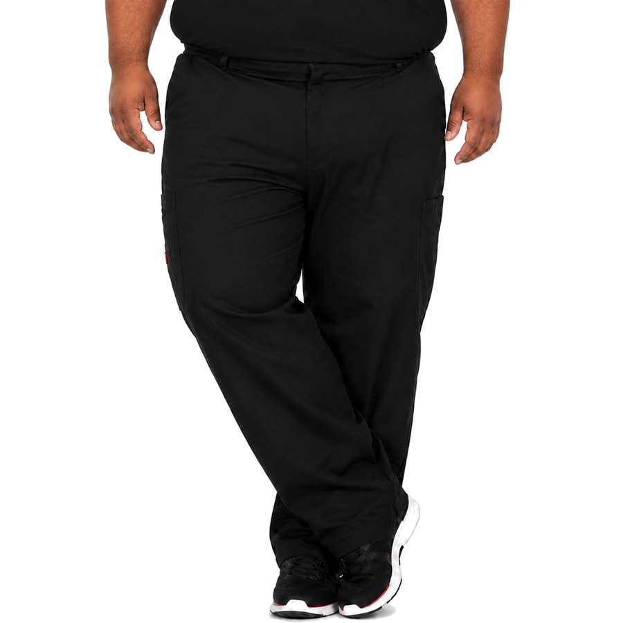 Pantalón quirúrgico Dickies DK110 para hombre talla extra Negro, vista frontal | color:negro