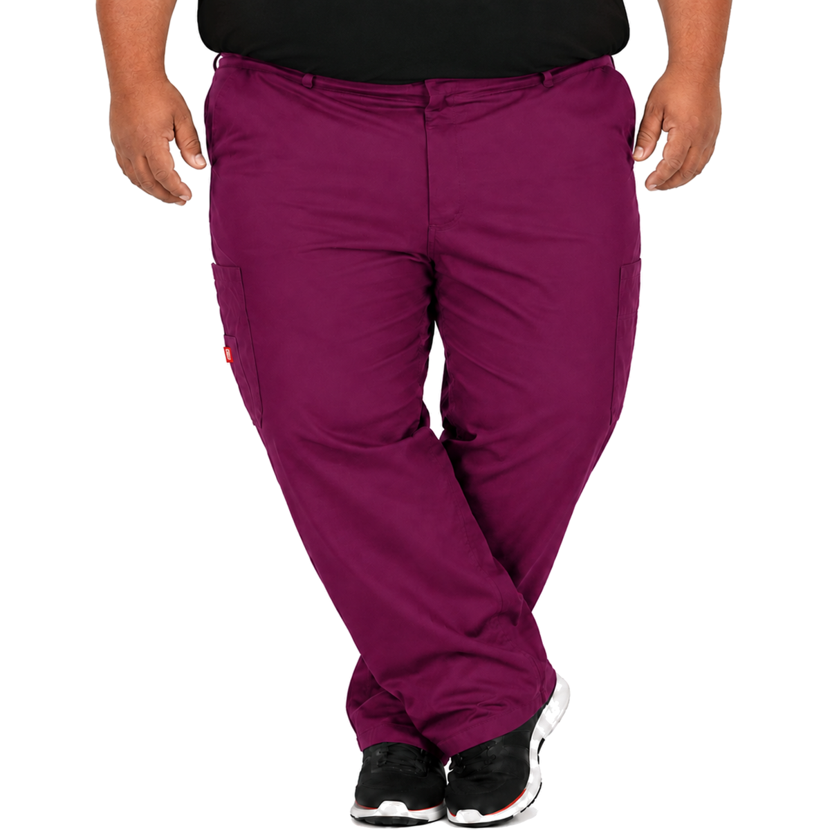Pantalón quirúrgico Dickies DK110 para hombre talla extra Vino, vista frontal | color:vino