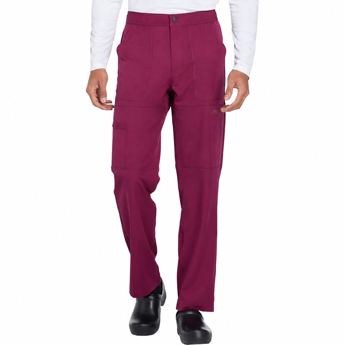 Pantalón quirúrgico Dickies DK110 para hombre Vino, vista frontal | color:vino