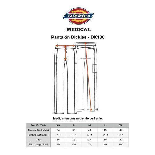 Dickies Dk130 Dynamix Pantalón Mujer Quirúrgico Clínico - Garufa Jeans