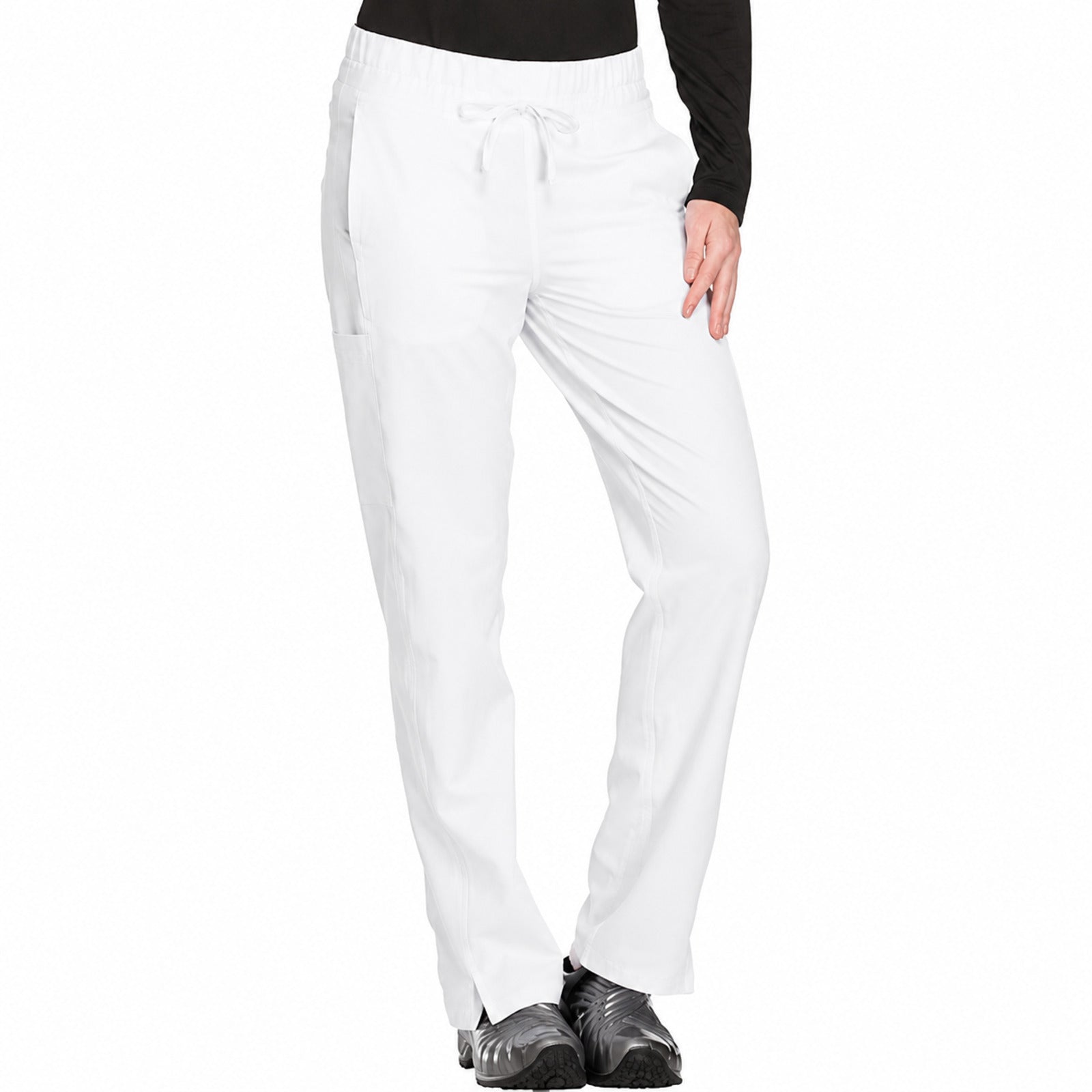 Pantalón quirúrgico Dickies DK130 Dynamix para mujer Blanco, frente | color:blanco