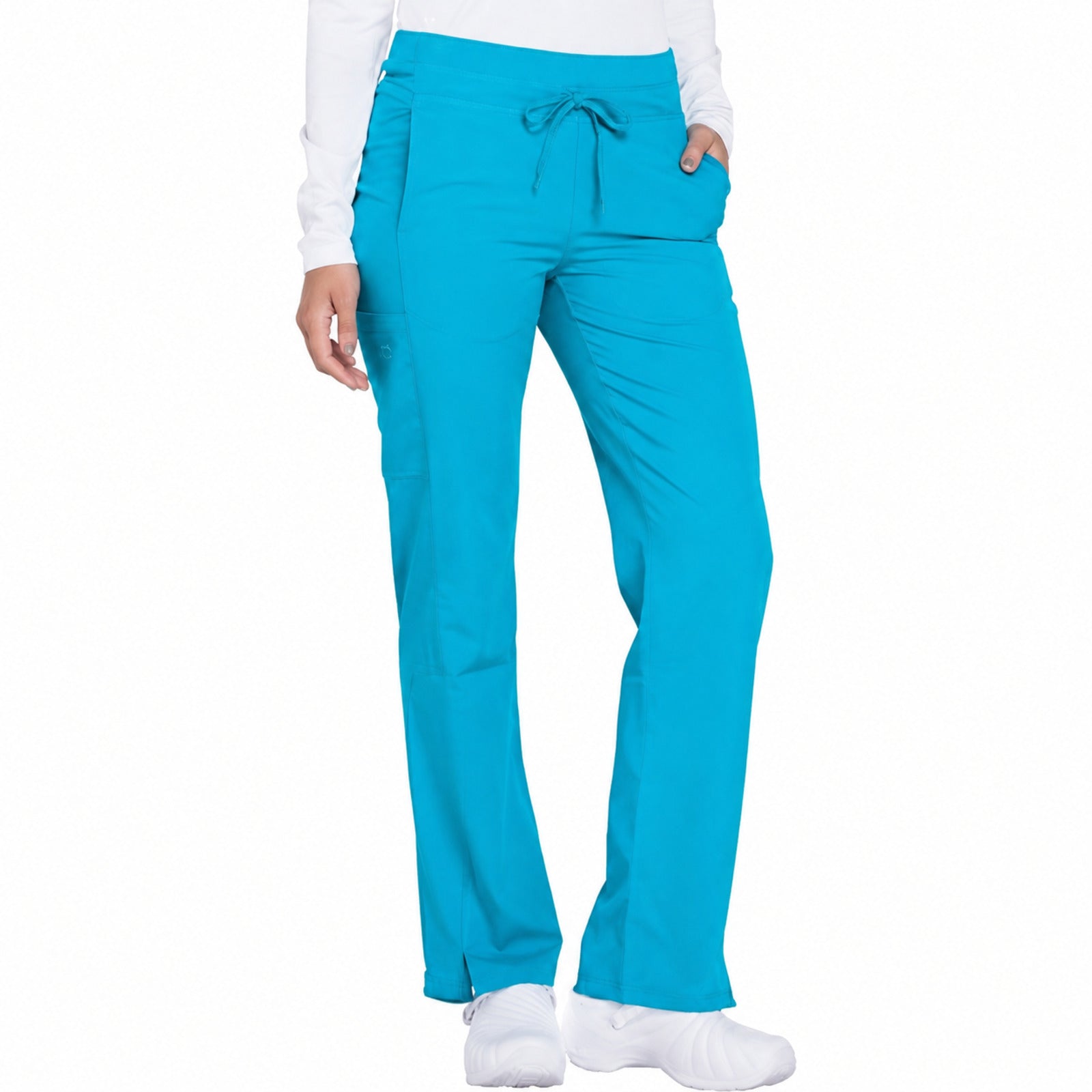 Pantalón quirúrgico Dickies DK130 Dynamix para mujer Blue Ice, vista frontal | color:blue-ice