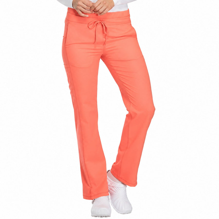 Pantalón quirúrgico Dickies DK130 Dynamix para mujer Coral, vista frontal | color:coral
