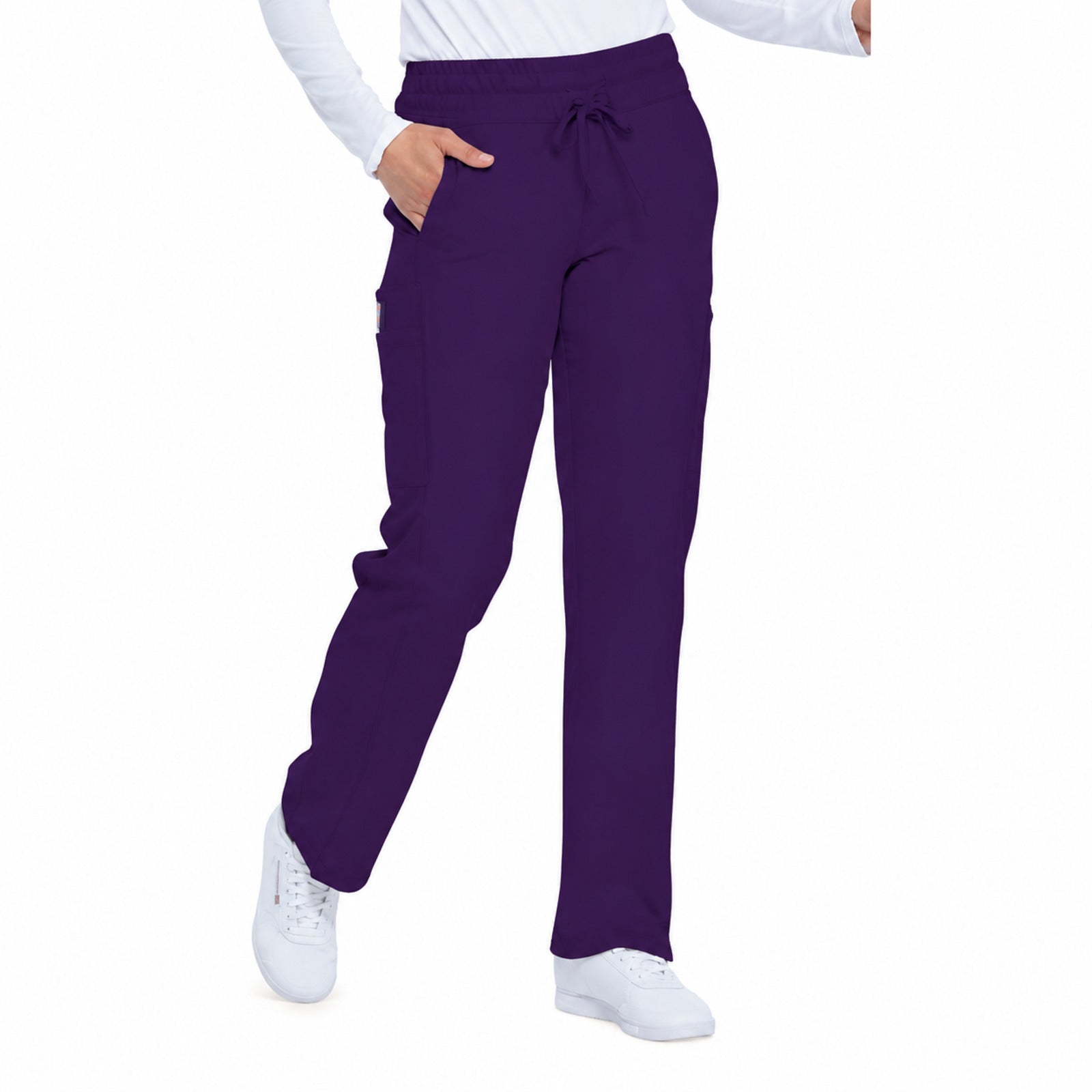 Pantalón quirúrgico Dickies DK130 Dynamix para mujer Morado, vista frontal | color:morado