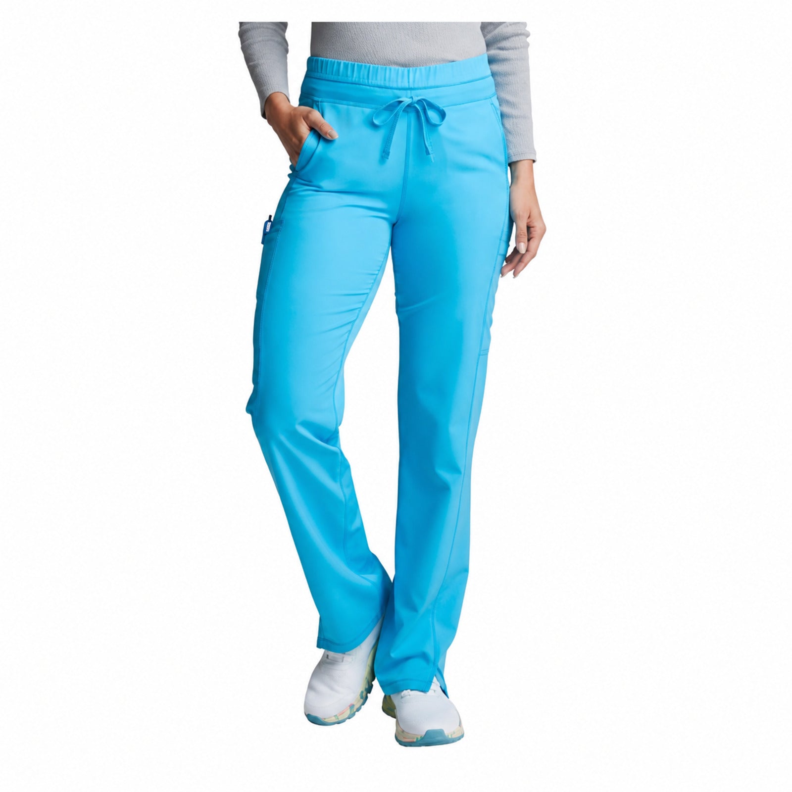 Pantalón quirúrgico Dickies DK130 Dynamix para mujer Pool, vista frontal | color:pool