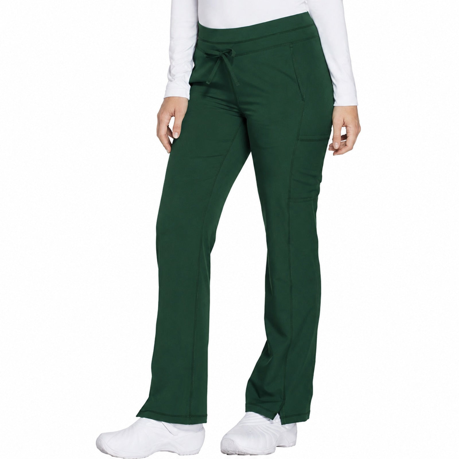 Pantalón quirúrgico Dickies DK130 Dynamix para mujer Verde botella, frente | color:verde-botella