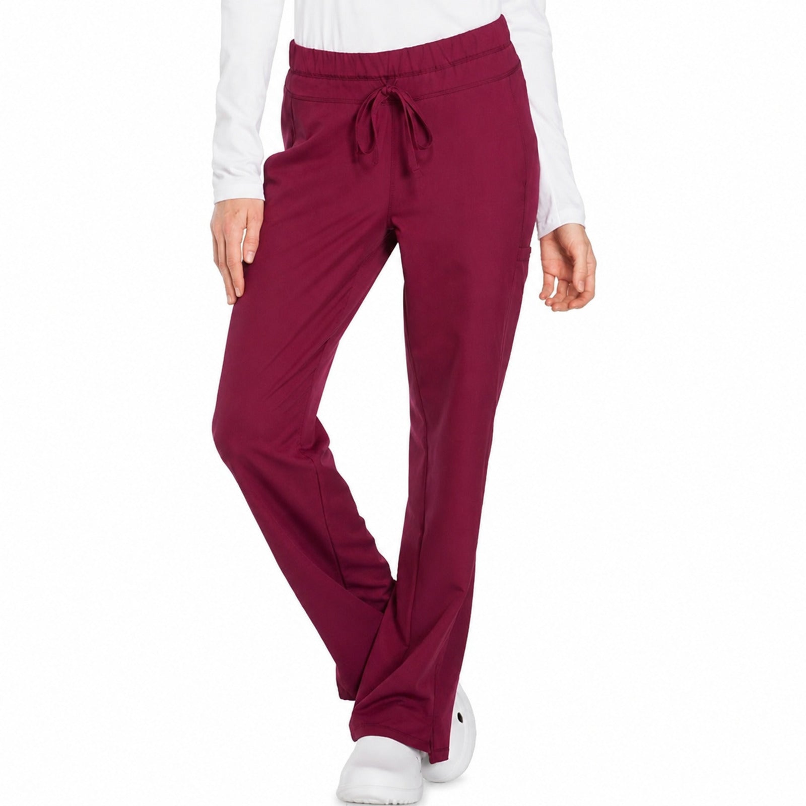 Pantalón quirúrgico Dickies DK130 Dynamix para mujer Vino, frente | color:vino