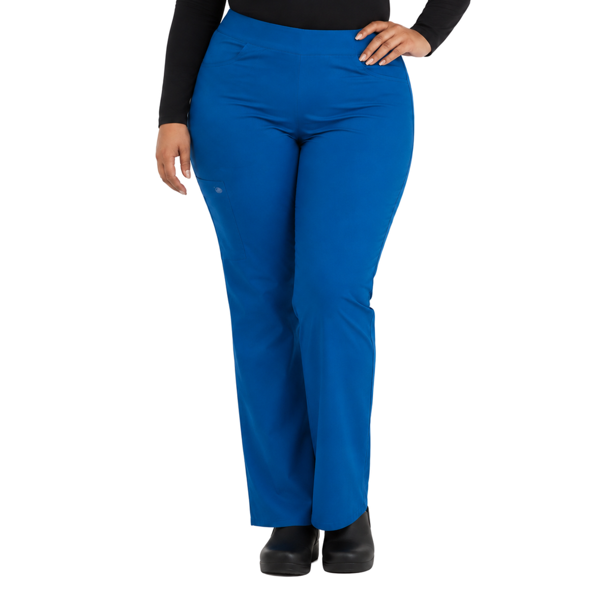 Pantalón quirúrgico Dickies DK135 Balance para mujer talla extra Azul Rey, vista frontal | color:azul-rey