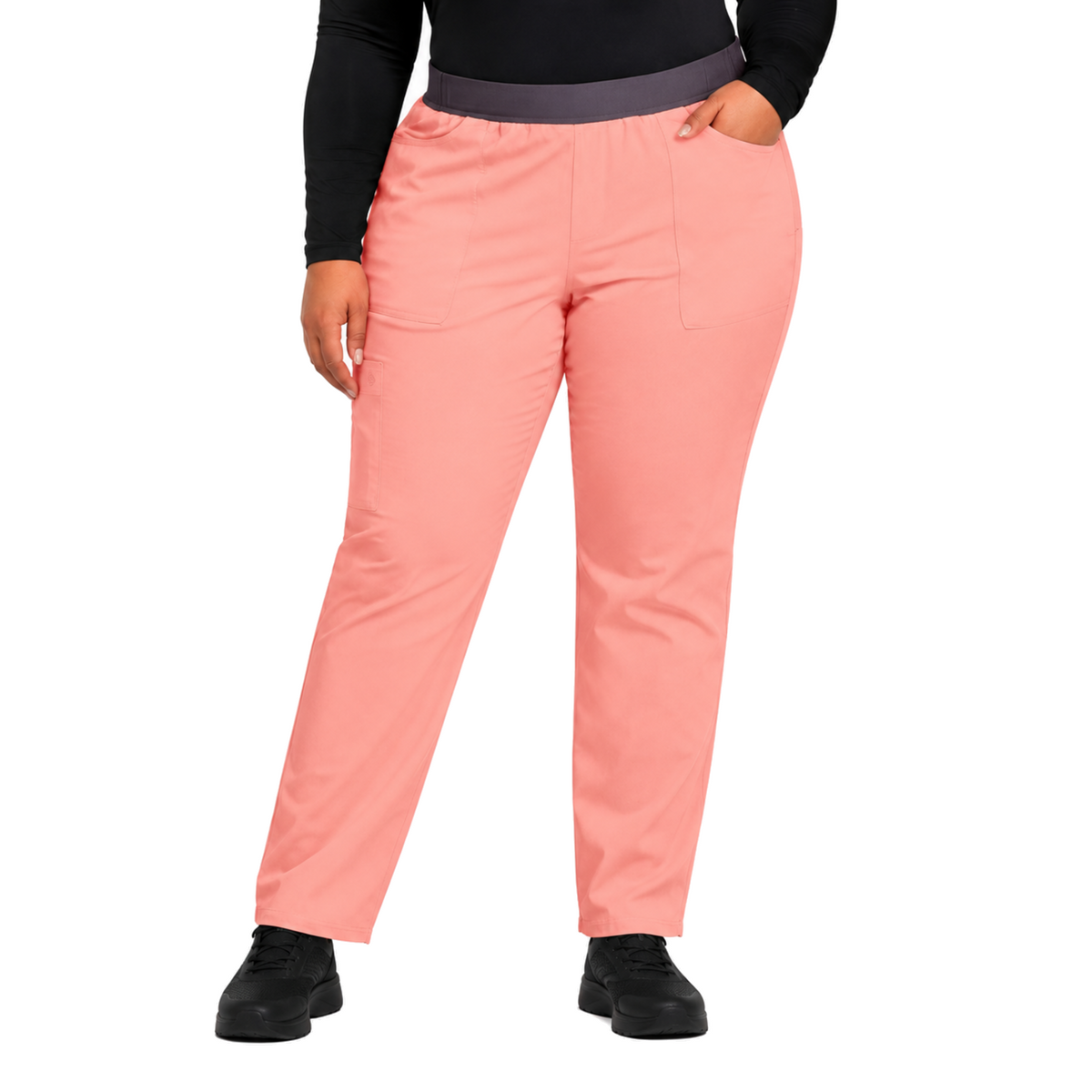 Pantalón quirúrgico Dickies DK135 Balance para mujer talla extra Flamingo Pink, vista frontal | color:flamingo-pink