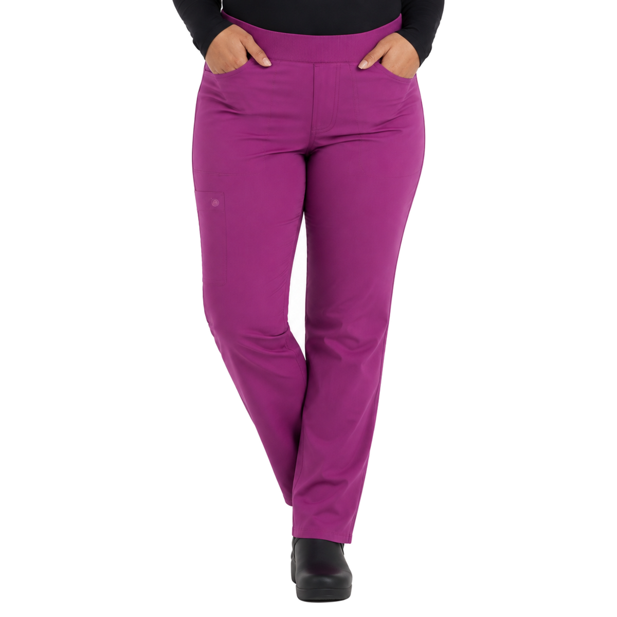 Pantalón quirúrgico Dickies DK135 Balance para mujer talla extra Violeta, vista frontal | color:violeta