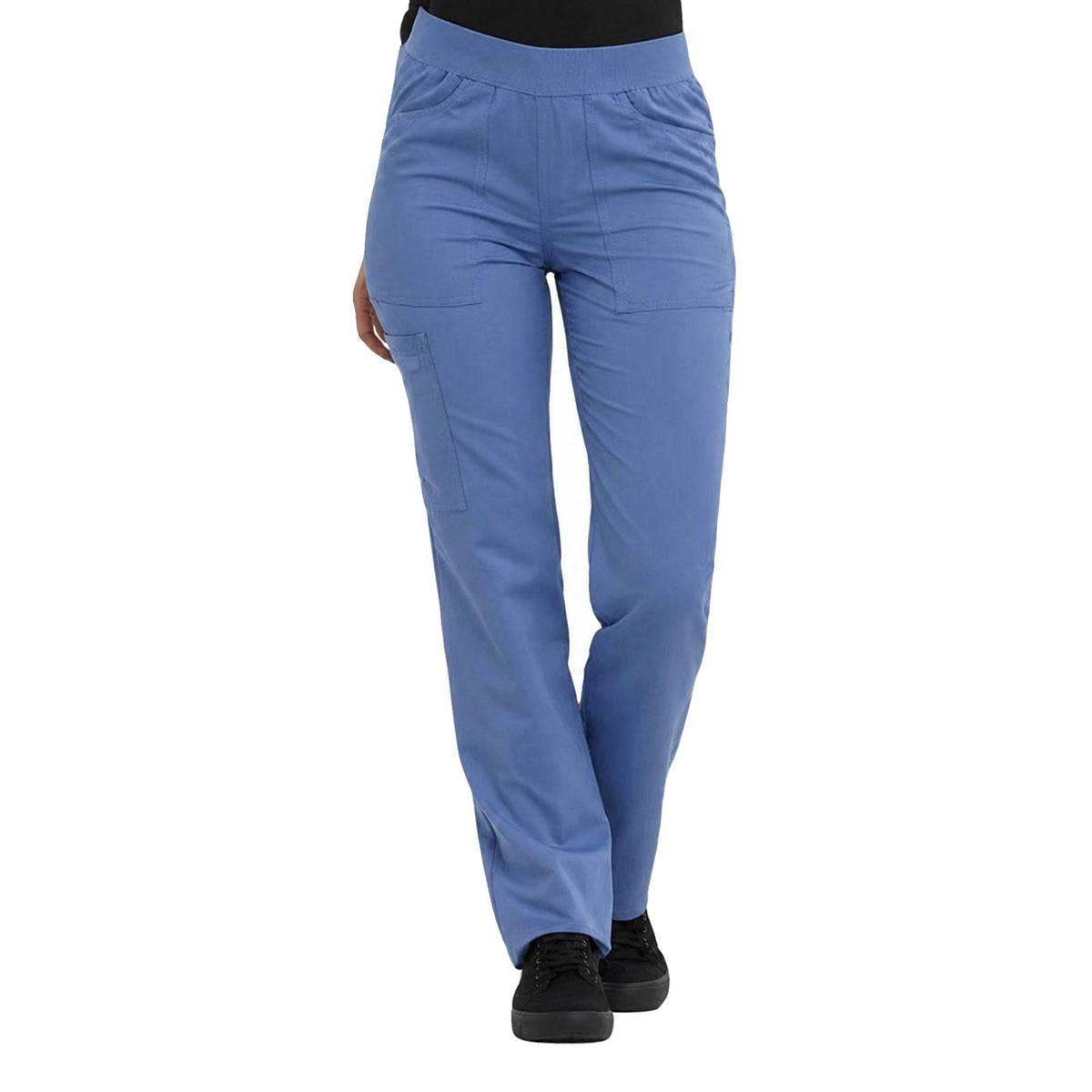 Pantalón quirúrgico Dickies DK135 Balance Stretch para mujer Azul cielo, vista frontal | color:azul-cielo