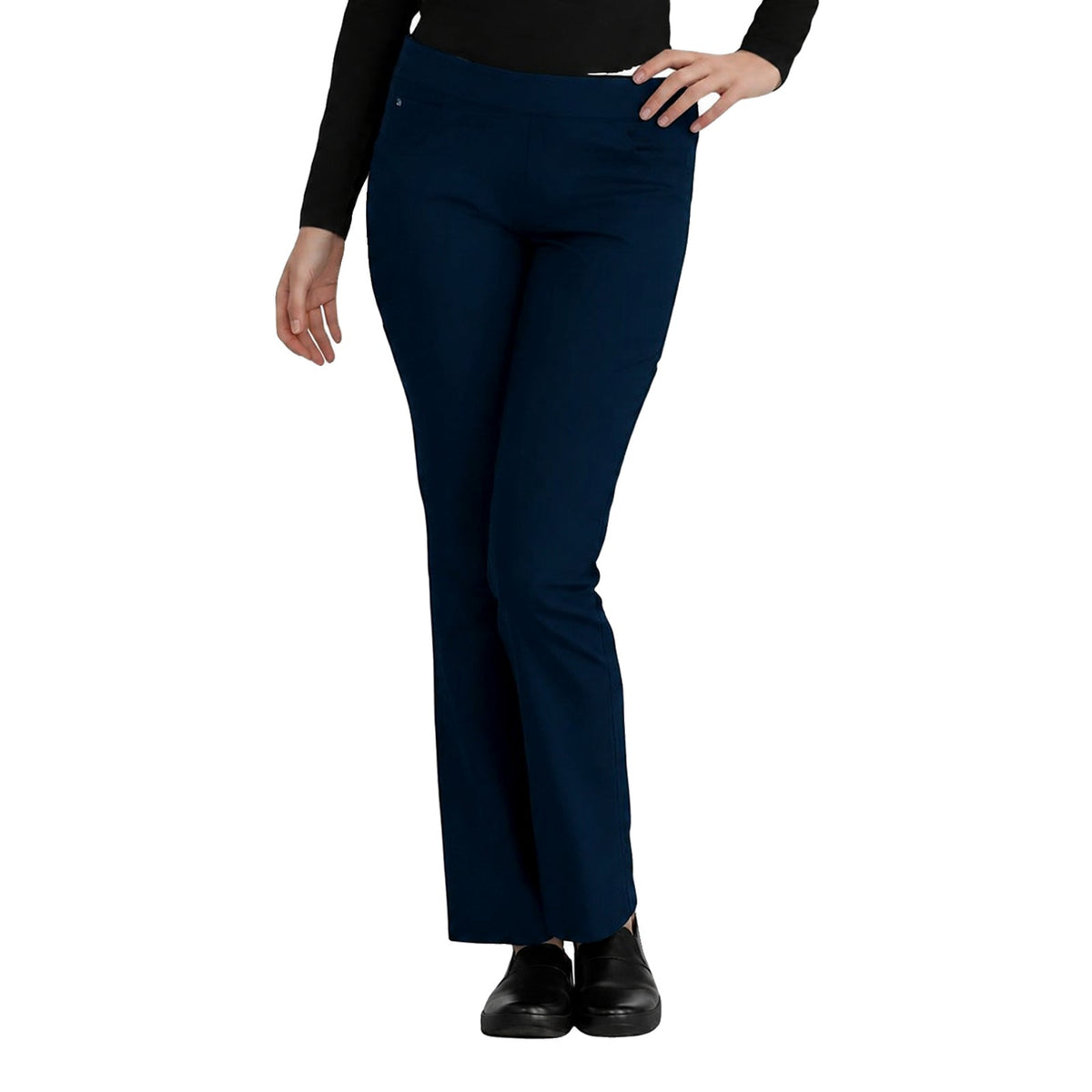 Pantalón quirúrgico Dickies DK135 Balance Stretch para mujer Azul marino, vista frontal | color:azul-marino
