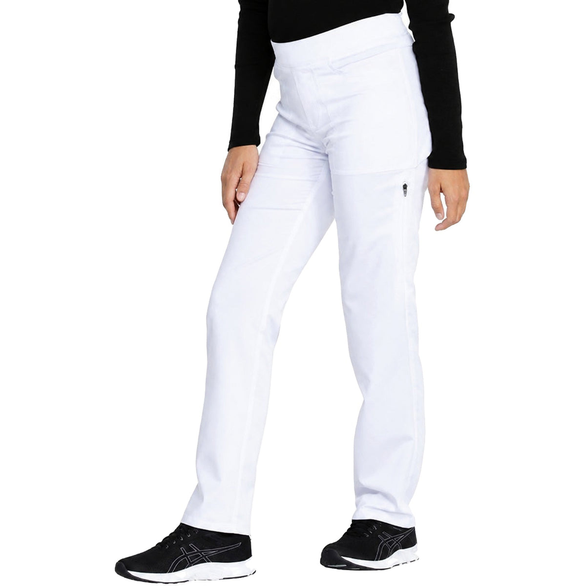 Pantalón quirúrgico Dickies DK135 Balance Stretch para mujer Blanco, vista lateral | color:blanco