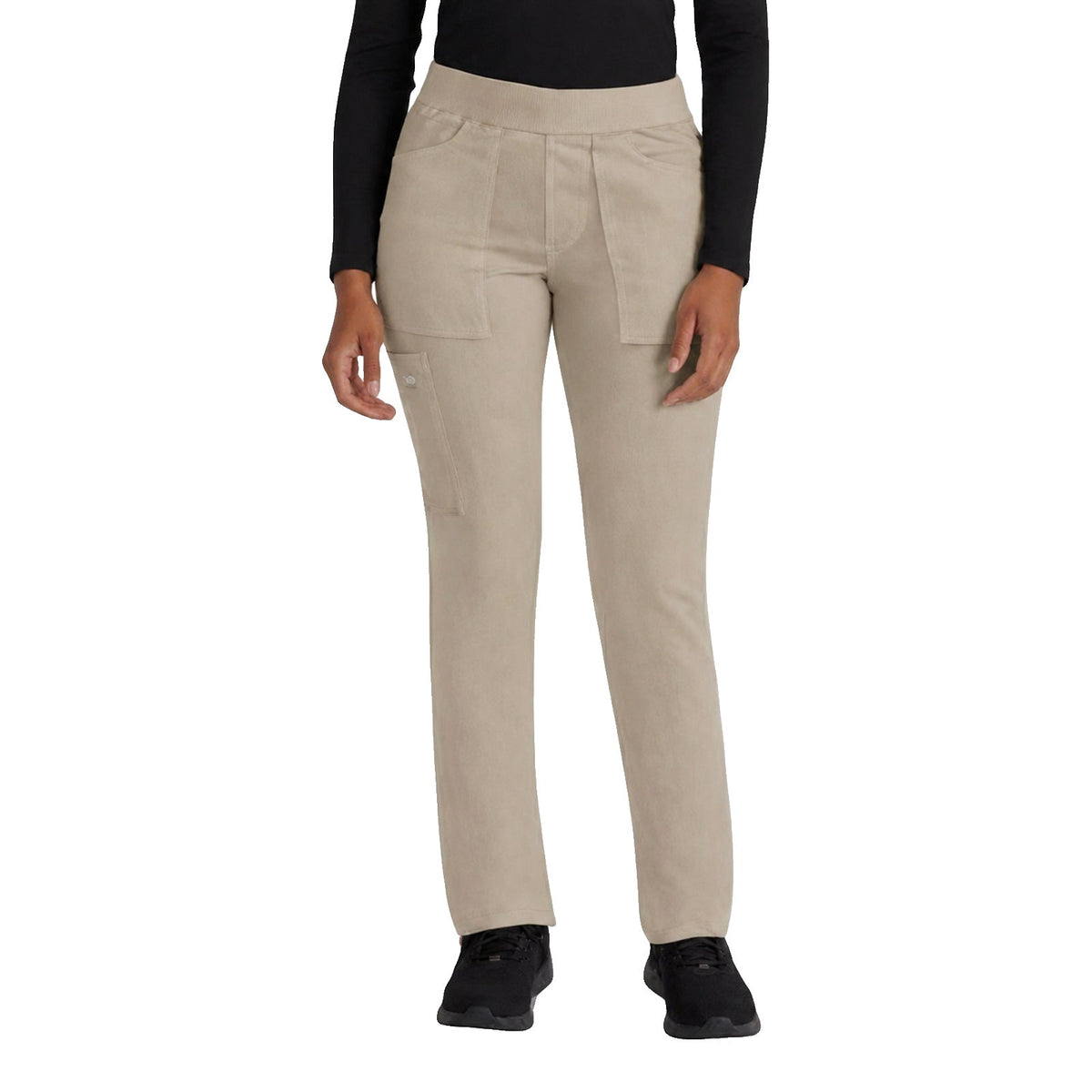 Pantalón quirúrgico Dickies DK135 Balance Stretch para mujer Blonde Wood, vista frontal | color:blonde-wood