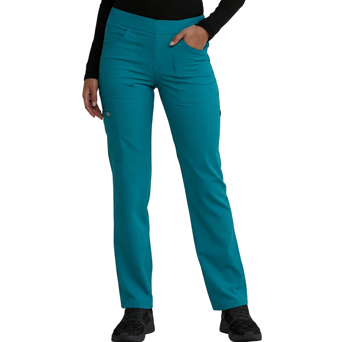 Pantalón quirúrgico Dickies DK135 Balance Stretch para mujer Jade, vista frontal | color:jade
