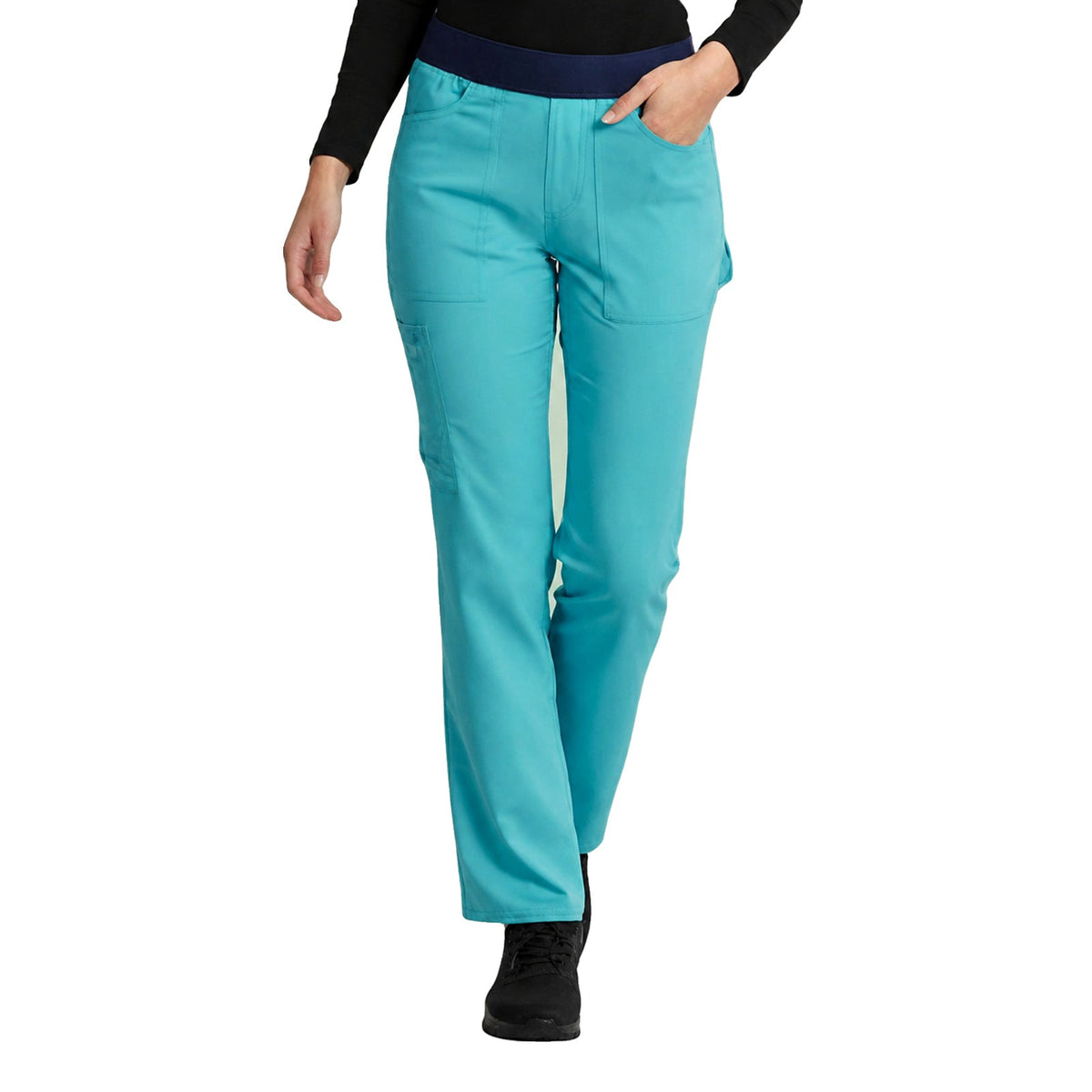 Pantalón quirúrgico Dickies DK135 Balance Stretch para mujer Verde Agua, vista frontal | color:verde-agua