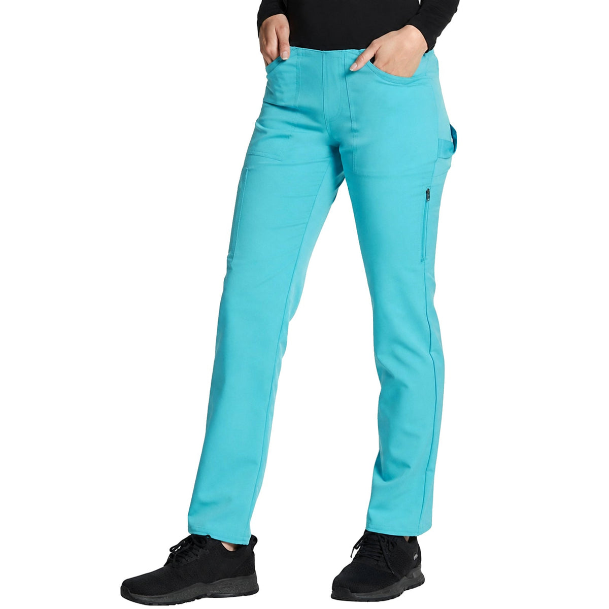 Pantalón quirúrgico Dickies DK135 Balance Stretch para mujer Verde Agua, vista lateral | color:verde-agua