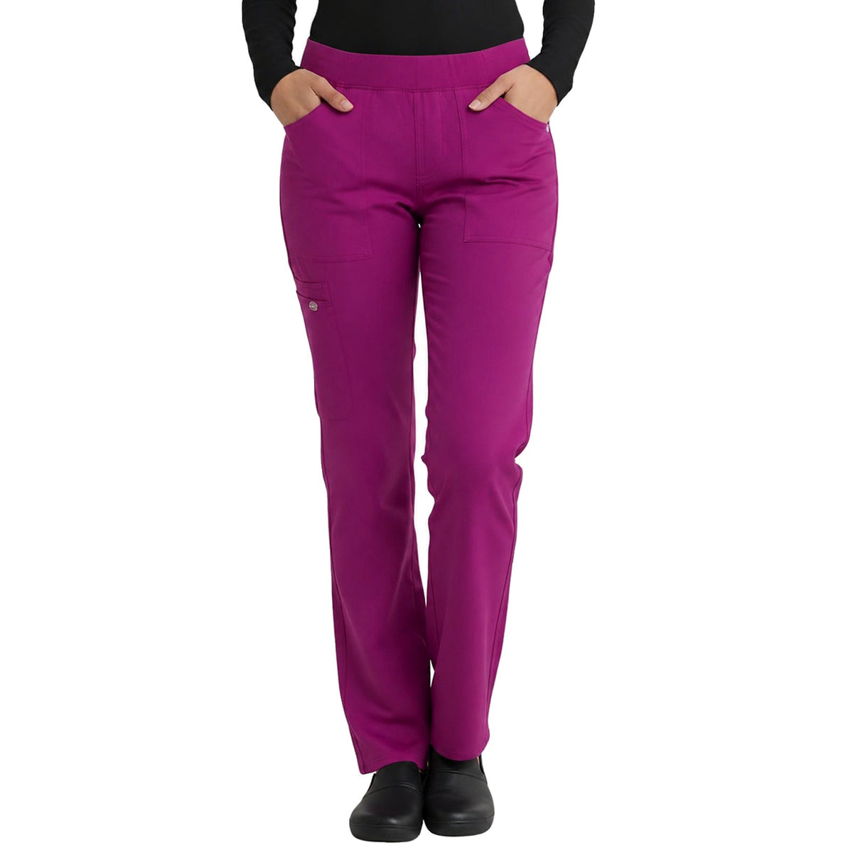 Pantalón quirúrgico Dickies DK135 Balance Stretch para mujer Violeta, vista frontal | color:violeta
