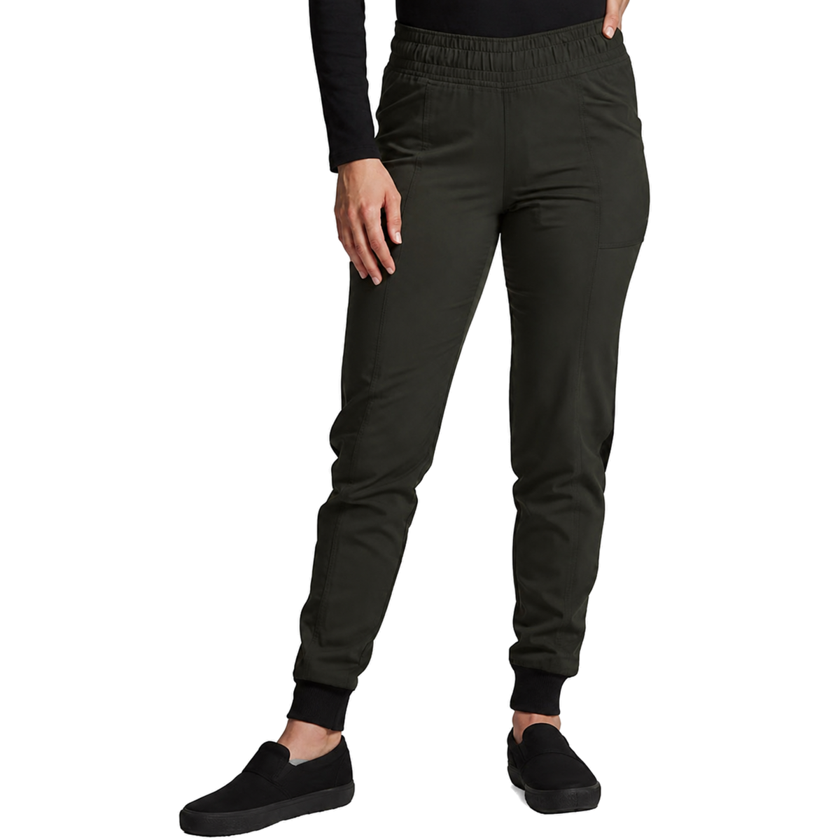 Pantalón quirúrgico jogger Dickies DK155 para mujer en Deep Forest, vista 1 | color:deep-forest
