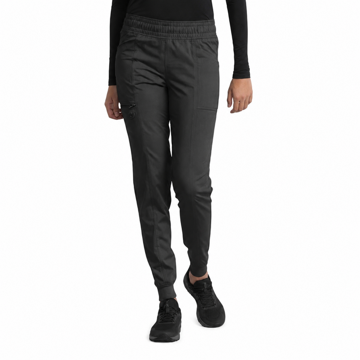 Pantalón quirúrgico jogger Dickies DK155 para mujer en Gris Oxford, vista 1 | color:gris-oxford