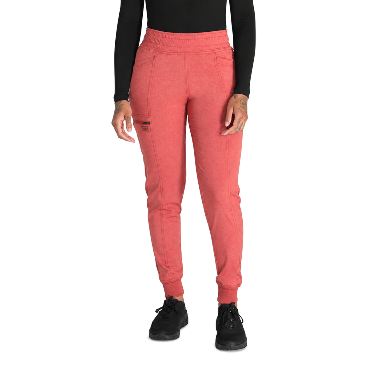 Pantalón quirúrgico jogger Dickies DK155 para mujer en Heather Clay, vista 1 | color:heather-clay