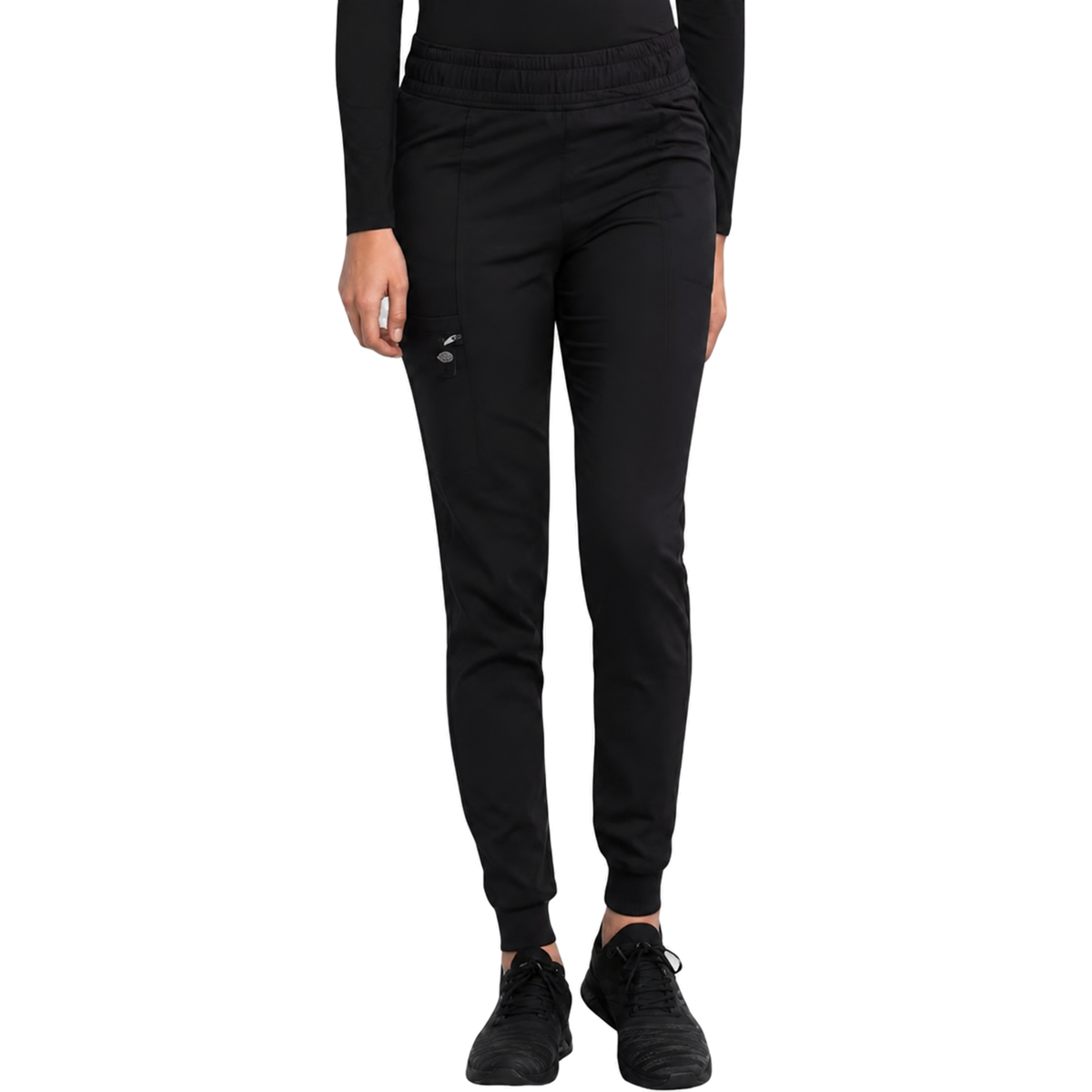 Pantalón quirúrgico jogger Dickies DK155 para mujer en Negro, vista 1 | color:negro