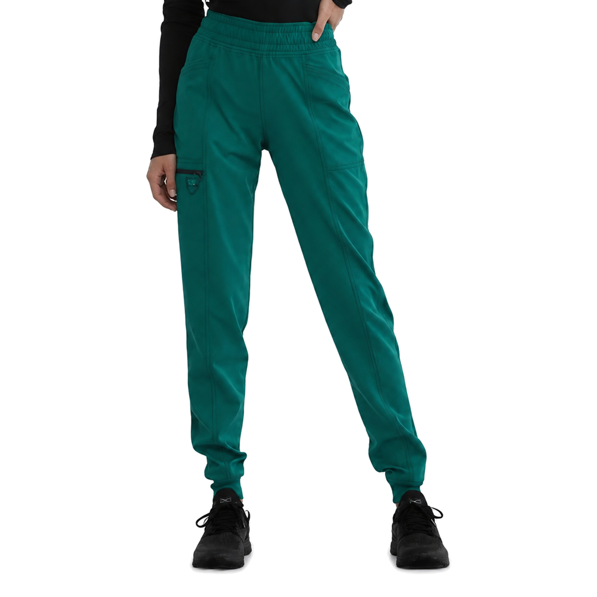 Pantalón quirúrgico jogger Dickies DK155 para mujer en Verde Botella, vista 1 | color:verde-botella