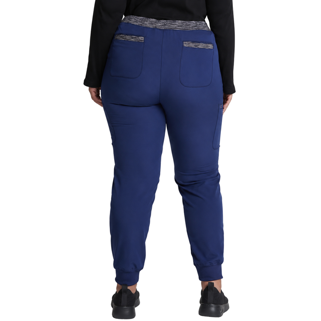 Dickies DK185 pantalón quirúrgico jogger para mujer Azul con Negro, espalda 2