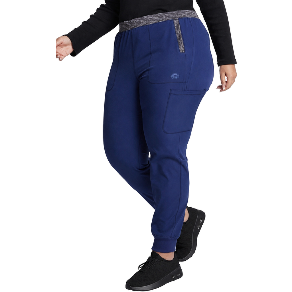Dickies DK185 pantalón quirúrgico jogger para mujer Azul con Negro, lateral 2
