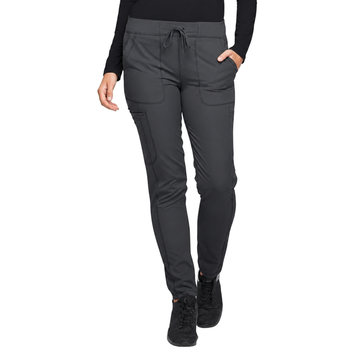 Pantalón quirúrgico skinny Dickies DK190 para mujer Gris Oxford, frente | color:gris-oxford