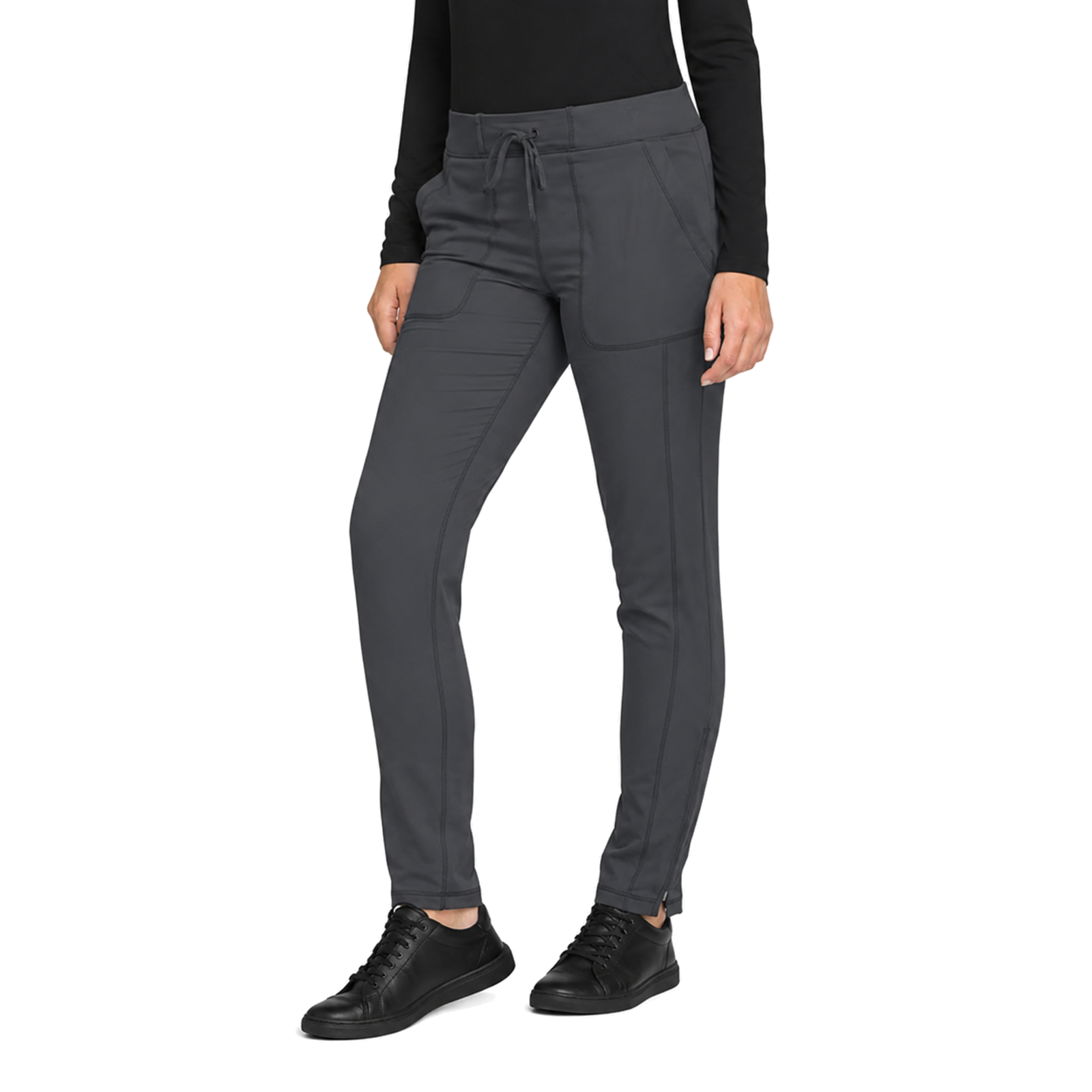 Pantalón quirúrgico skinny Dickies DK190 para mujer Gris Oxford, frente alterno | color:gris-oxford