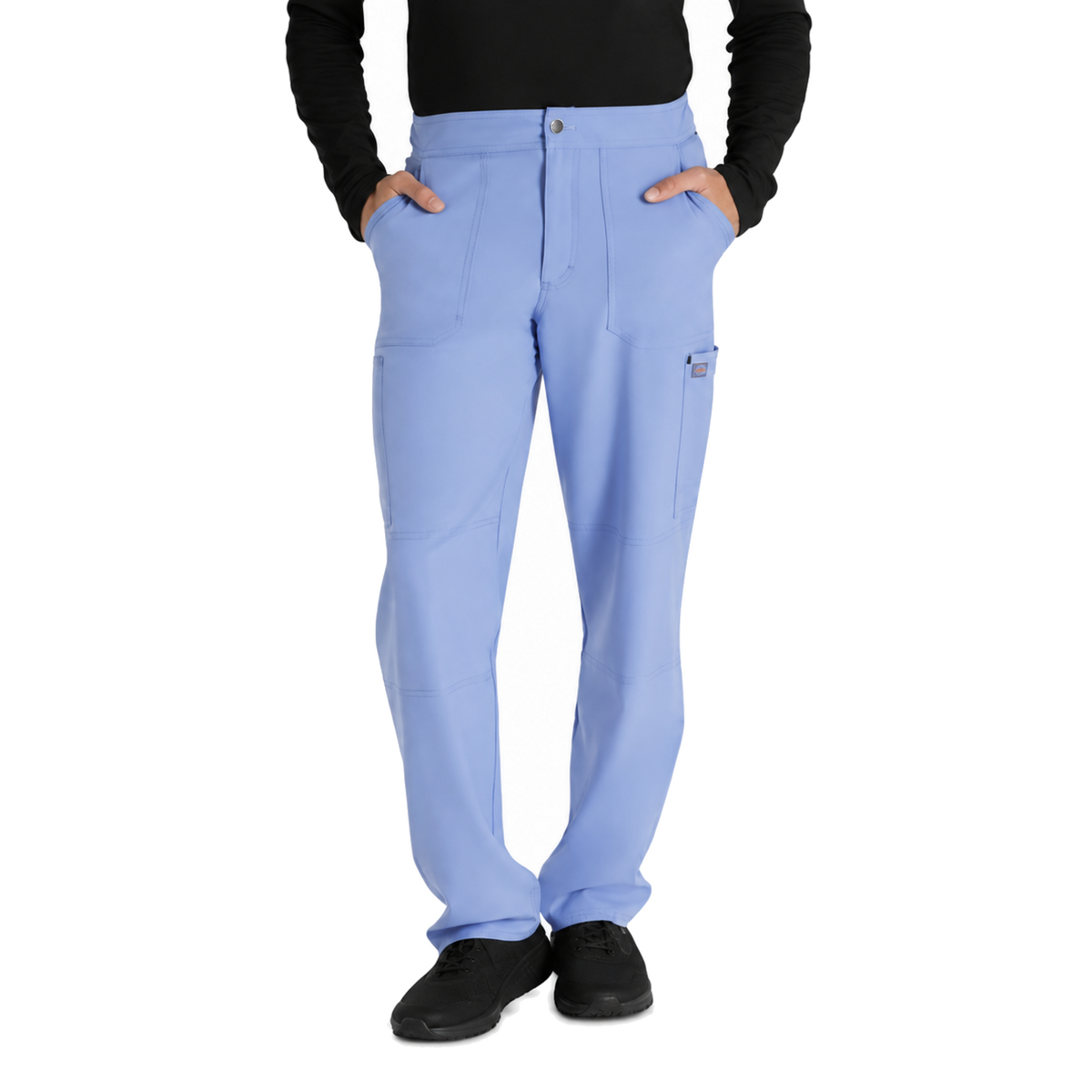 Pantalón quirúrgico Dickies DK216 para hombre Azul Cielo, vista frontal | color:azul-cielo